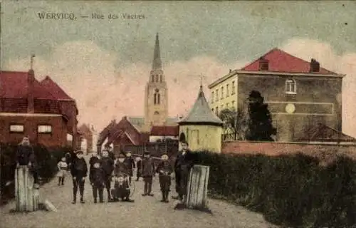 Ak Wervik Wervicq Westflandern, Rue des Vaches