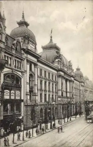 Ak Frankfurt am Main, Hauptpost, Straßenbahn