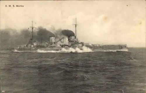 Ak Deutsches Kriegsschiff, SMS Moltke, Kaiserliche Marine