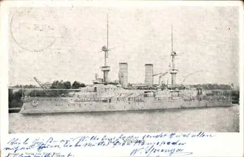 Ak Deutsches Kriegsschiff, SMS Wittelsbach, Kaiserliche Marine