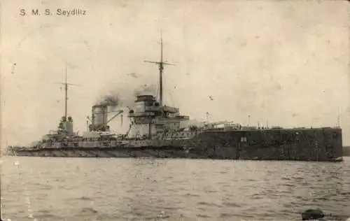 Ak Deutsches Kriegsschiff, SMS Seydlitz, Schlachtkreuzer, Kaiserliche Marine