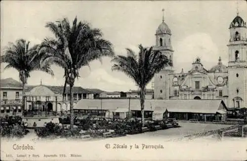 Ak Córdoba Mexico, Kathedrale, Pavillon