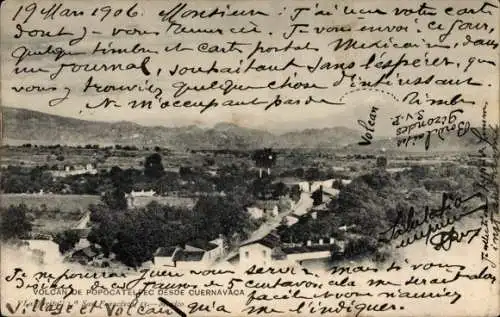 Ak Cuernavaca Mexiko, Totale, Vulkan in der Ferne
