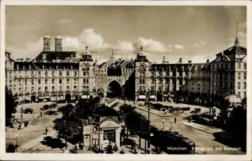 Ak München, Karlsplatz mit Rondell