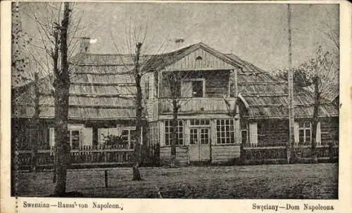 Ak Švenčionys Swenzian Litauen, Haus von Napoleon