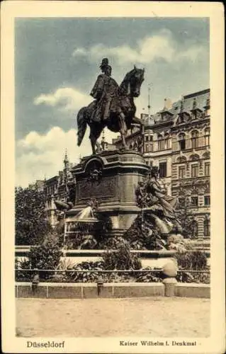 Ak Düsseldorf am Rhein, Kaiser Wilhelm I. Denkmal