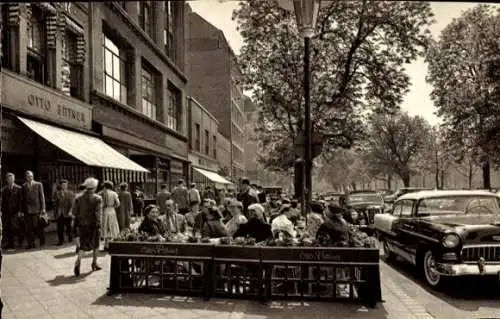 Ak Düsseldorf am Rhein, Cafe Otto Bittner mit Außenterrasse