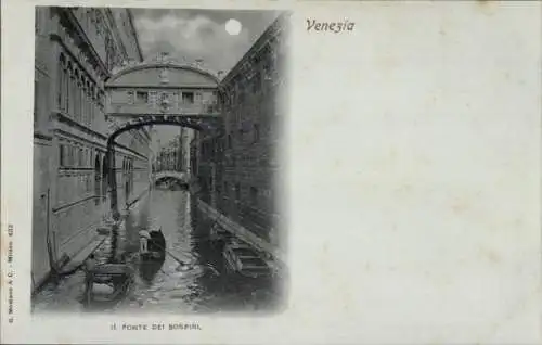 Ak Venezia Venedig Veneto, Ponte dei Sospiri, Seufzerbrücke