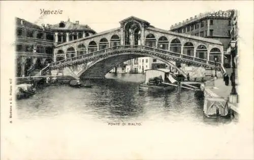 Ak Venezia Venedig Veneto, Ponte di Rialto