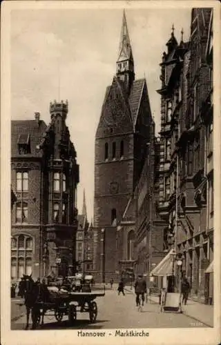 Ak Hannover in Niedersachsen, Marktkirche, Kutsche