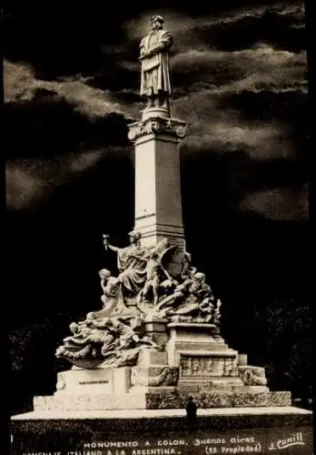 Ak Buenos Aires Argentinien, Columbus-Denkmal