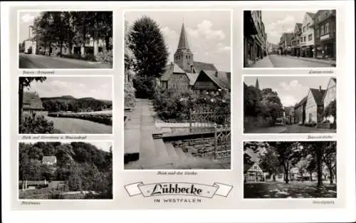 Ak Lübbecke in Westfalen, Kirche, Marktplatz, Forsthaus