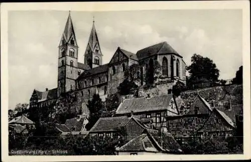 Ak Quedlinburg im Harz, Schloss