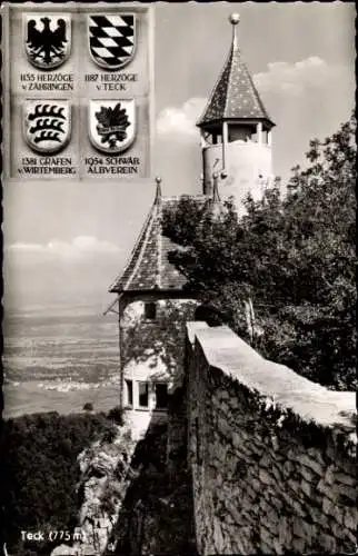 Ak Kirchheim unter Teck Württemberg, Burg Teck, Wappen