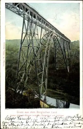 Ak Solingen im Bergischen Land, Müngstener Brücke, Kaiser Wilhelm Brücke