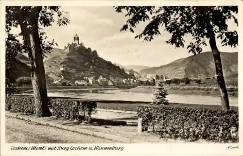 Ak Cochem an der Mosel, Gesamtansicht, Reichsburg Cochem, Winnenburg