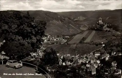 Ak Cochem an der Mosel, Blick von der Umkehr, Reichsburg