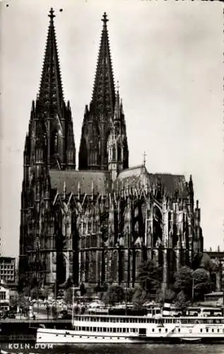 Ak Köln am Rhein, Dom, Ausflugsdampfer