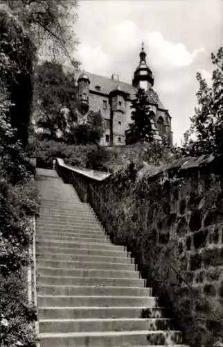 Ak Marburg an der Lahn, Schloss, Schlosstreppe