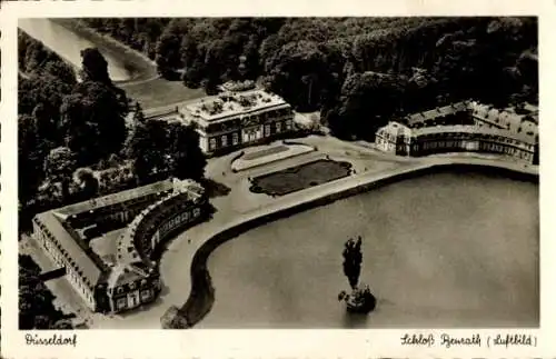 Ak Benrath Düsseldorf am Rhein, Schloss Benrath, Luftbild