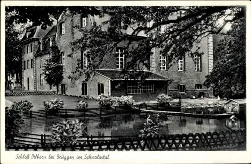 Ak Brüggen im Schwalmtal, Schloss Dillborn mit Teichpartie