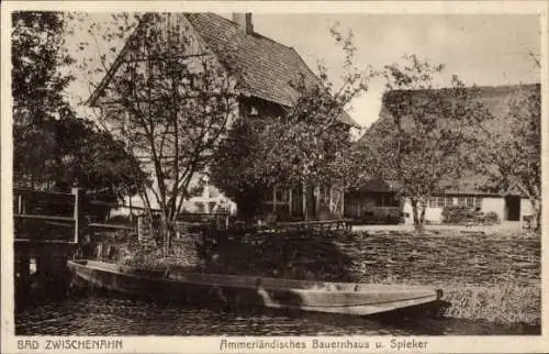 Ak Bad Zwischenahn in Oldenburg, Ammerländisches Bauernhaus und Spieker