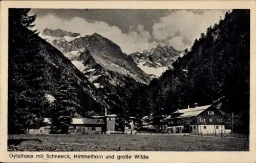 Ak Oberstdorf im Oberallgäu, Oytal, Oytalhaus, Schneeeck, Himmelhorn, große Wilde