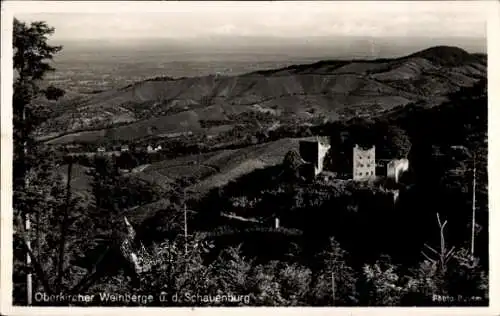 Ak Oberkirch im Renchtal Baden, Oberkircher Weinberge, Schauenburg, Panorama