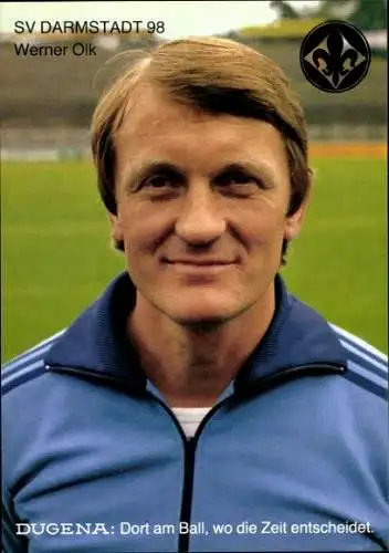Autogrammkarte Fußball, Werner Olk, SV Darmstadt