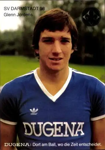 Autogrammkarte Fußball, Glenn Jordens, SV Darmstadt