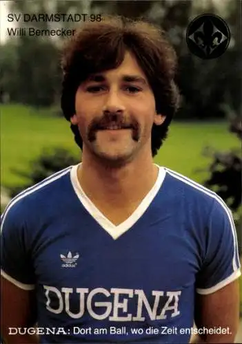 Autogrammkarte Fußball, Willi Bernecker, SV Darmstadt