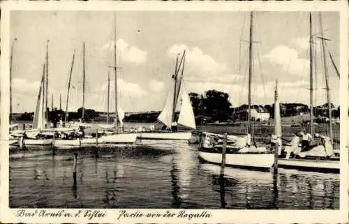 Ak Bad Arnis an der Schlei, Regatta, Segelboote