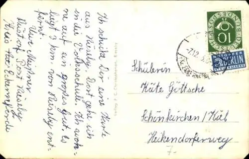 Ak Kieseby Boren in Schleswig Holstein, Geschäft F. C. Christophersen