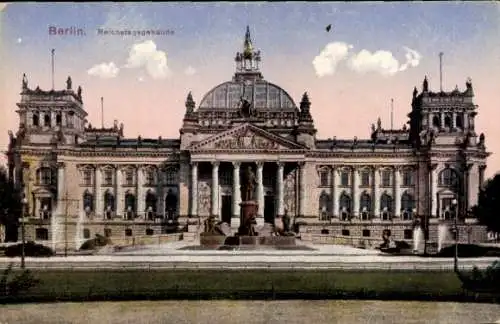 Ak Berlin Tiergarten, Reichstagsgebäude