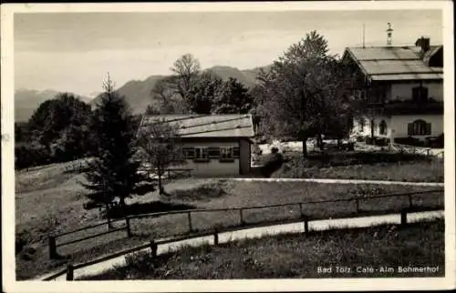Ak Bad Tölz im Isartal Oberbayern, Bohmerhof, Berge, Gebäude