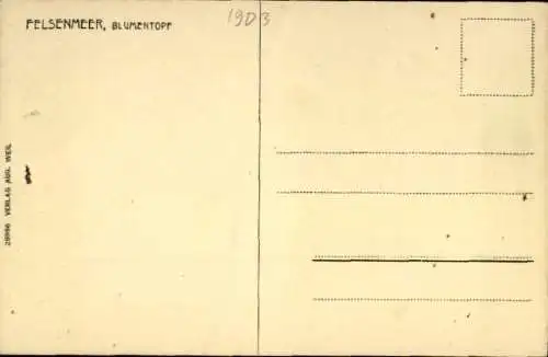 Ak Felsberg Lautertal im Odenwald, Felsenmeer, Blumentopf