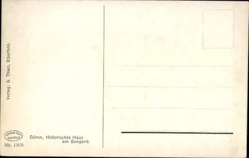 Ak Düren im Rheinland, Historisches Haus am Bongard