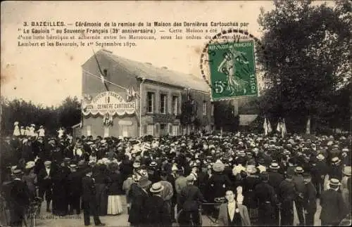 Ak Bazeilles Ardennes, Ceremonie de la remise de la Maison des Dernieres Cartouches