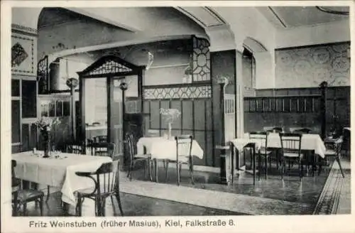 Ak Kiel, Fritz Weinstuben, Innenansicht, Falkstraße 8