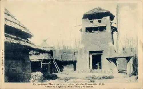 Ak Marseille Bouches du Rhône, Exposition Coloniale 1922, Palais de l'Afrique Occidentale Francaise