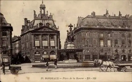 Ak Bordeaux Gironde, Place de la Bourse