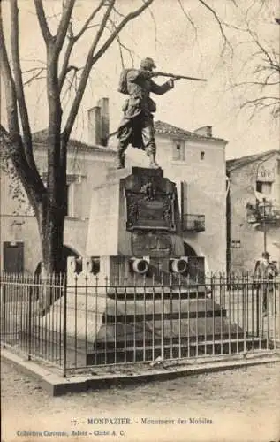 Ak Monpazier Dordogne, Monument des Mobiles