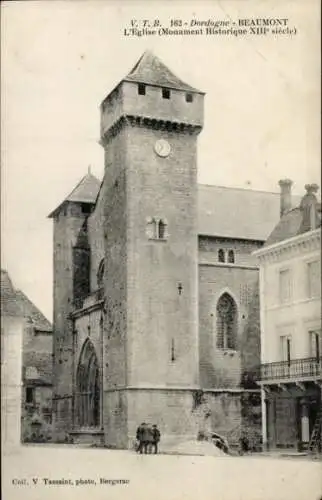 Ak Beaumont du Perigord Dordogne, Kirche