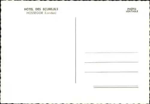 Ak Hossegor Landes, Hotel des Ecureuils, Gästezimmer,  Restaurant