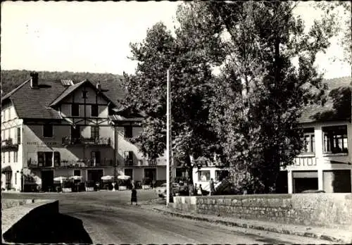 Ak Pont du Navoy Jura, Hotel du Cerf, Brücke