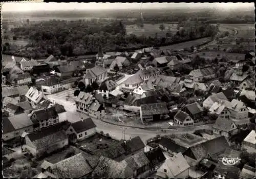 Ak Herbsheim Elsass Bas-Rhin, Panorama, Luftbild