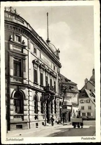 Ak Sélestat Schlettstadt Elsass Bas Rhin, Poststraße