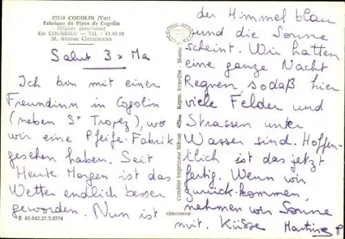 Ak Cogolin Var, Fabrique de Pipes