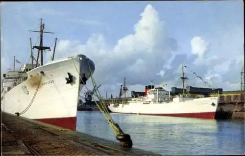 Ak Dieppe Seine Maritime, Fort Richelieu, Dampfschiffe