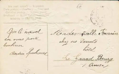 Präge Ak Mädchen-Portrait, Blühende Rose